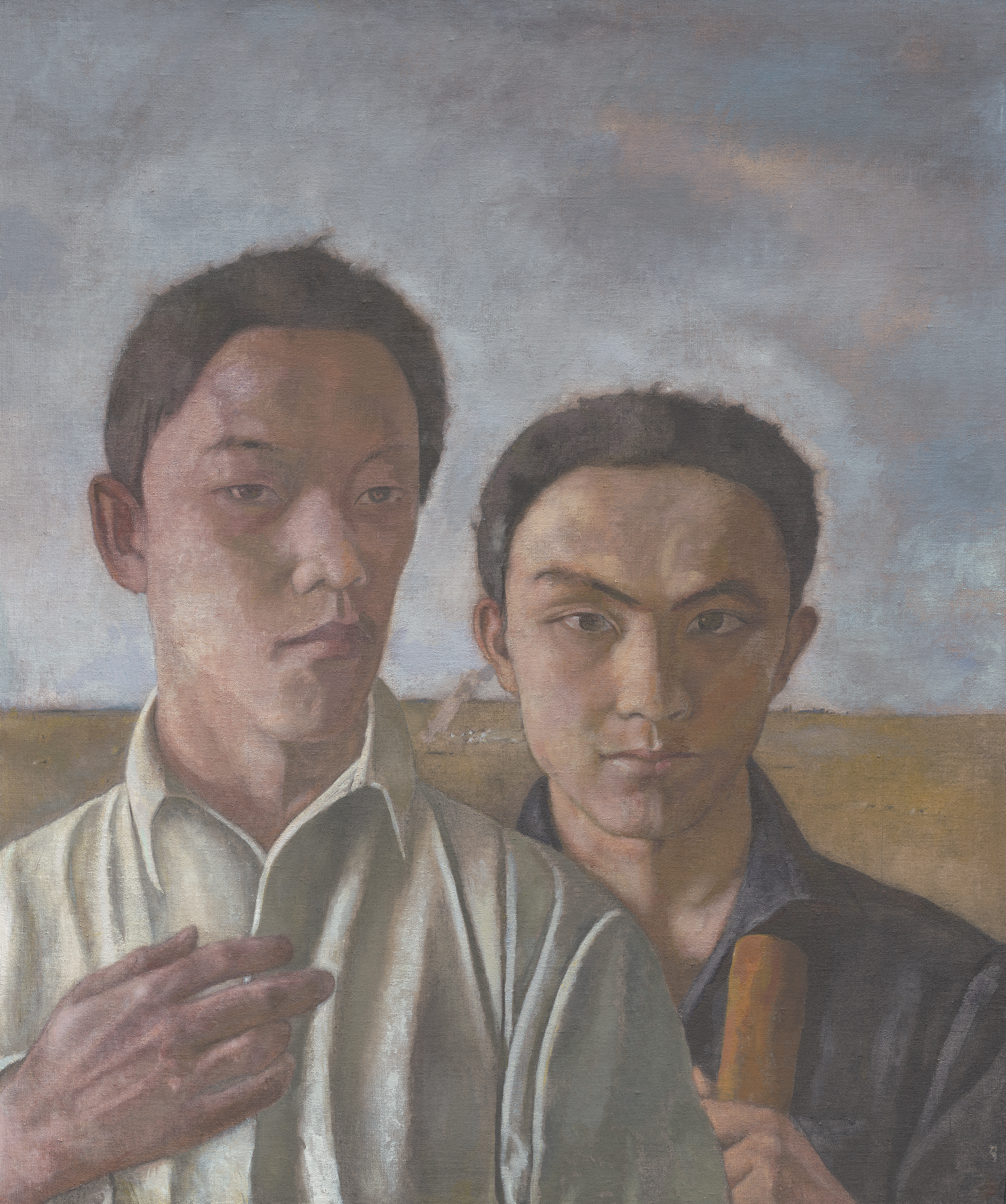 Chao Ge—Mr. Bao & Mr. Chen, tempera su tela, 185 x 103 cm, 2007